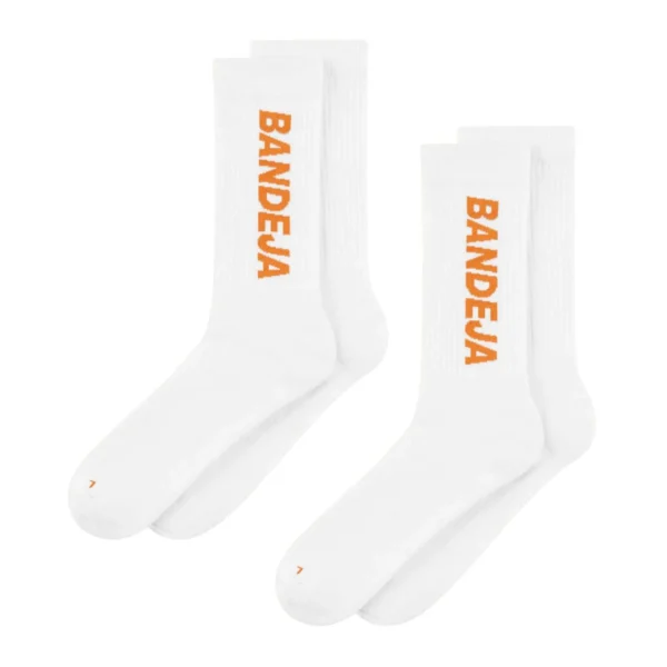Cuera Bandeja Padel Socks 2-Pack White/Orange
