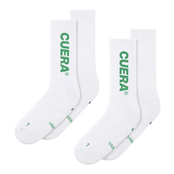 Cuera Padel Socks 2-Pack White/Green