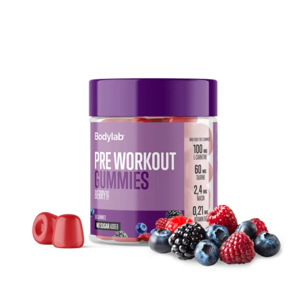 Pre Workout Gummies (60 stk) - Berry